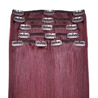 purple, plum, cherry hair colour extensions