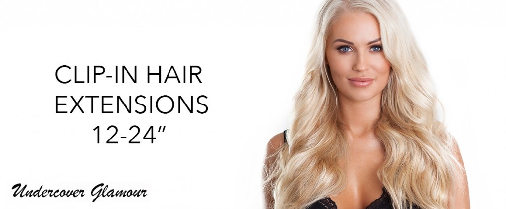 Clip in hair extensions in 12 inches to 24 inches