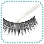 applying glue to strip lashes