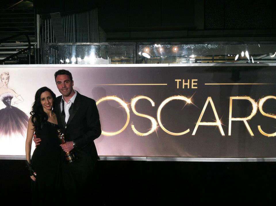 Tamara Paterson and Mark Paterson at the Ocscars 2013 Les Miserables Sound Mixing Oscar Winner