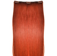 Ginger hair piece, red hair, auburn clip in hair extensions