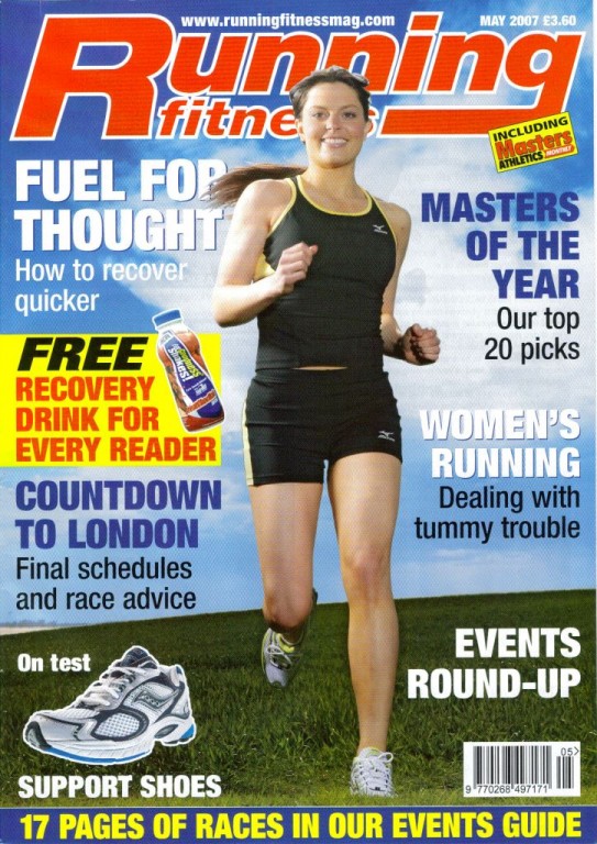 Running Fitness Magazine Cover with Catherine Peck 