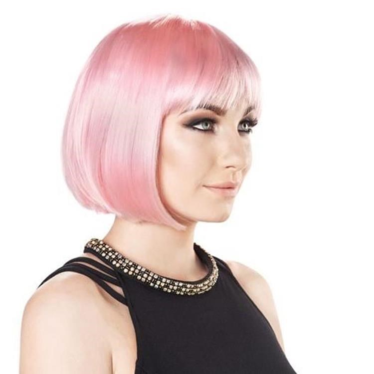 baby pink party wig