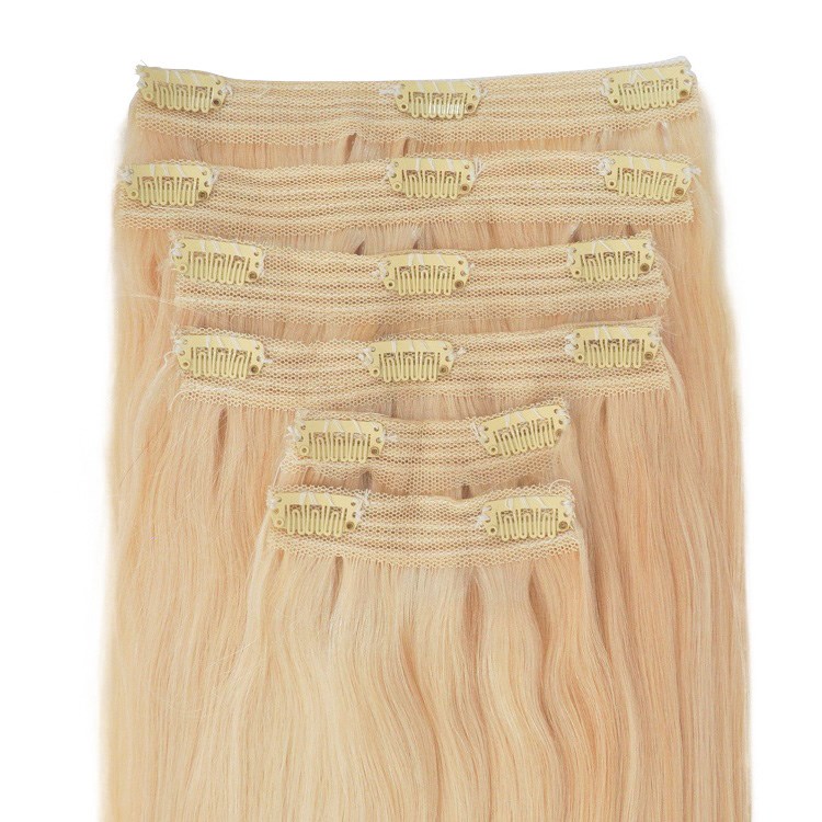 Lightest Blonde clip in hair colour #60